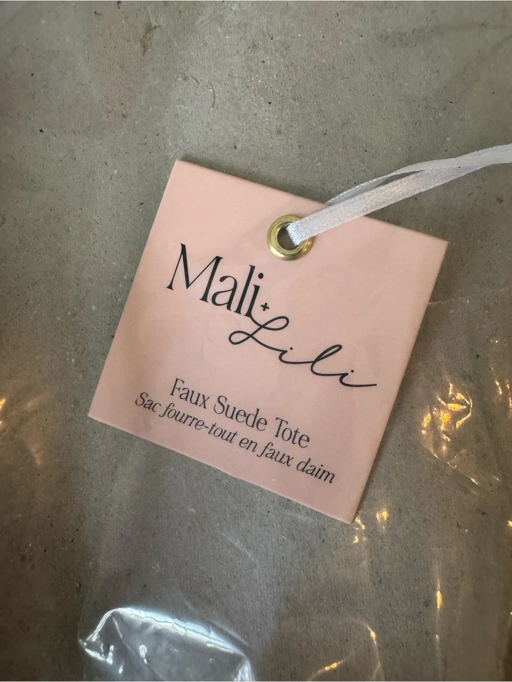 Mali + Lili Faux Suede Tote in Dark Brown $98 Retail NWT